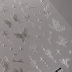 5D White Butterfly Nail Art Stickers Adhesive Butterfly Sticker Decals TS3492