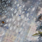 Halloween Skeleton Hand & Butterfly Nail Stickers - Spooky 3D DIY Manicure Decals to5339