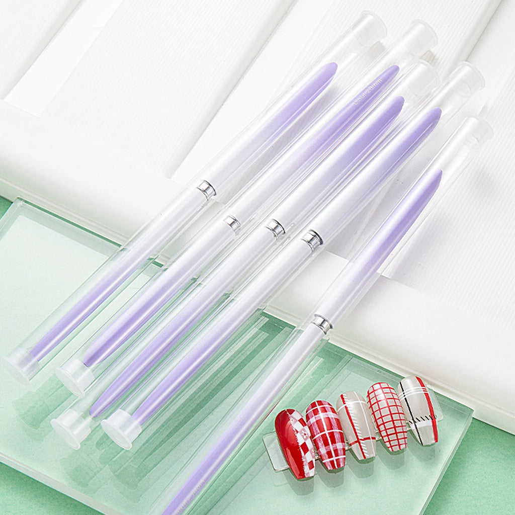 5pcs Nail Art Liner Brushes Sizes 7/15/20/25/30mm