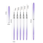 5pcs Nail Art Liner Brushes Sizes 7/15/20/25/30mm