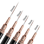 5pcs Nail Art Liner Brushes Sizes 6/9/11/15/25mm