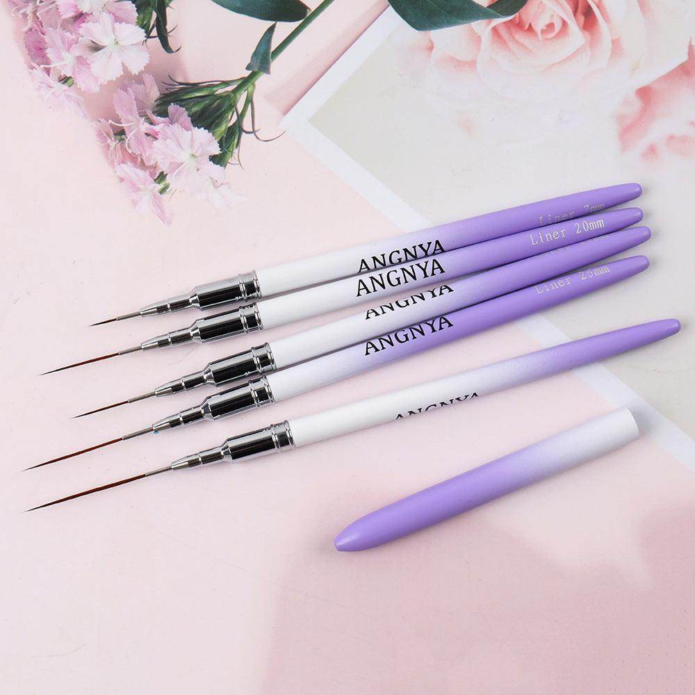 5pcs Nail Art Liner Brushes Sizes 7/15/20/25/30mm - Nail MAD