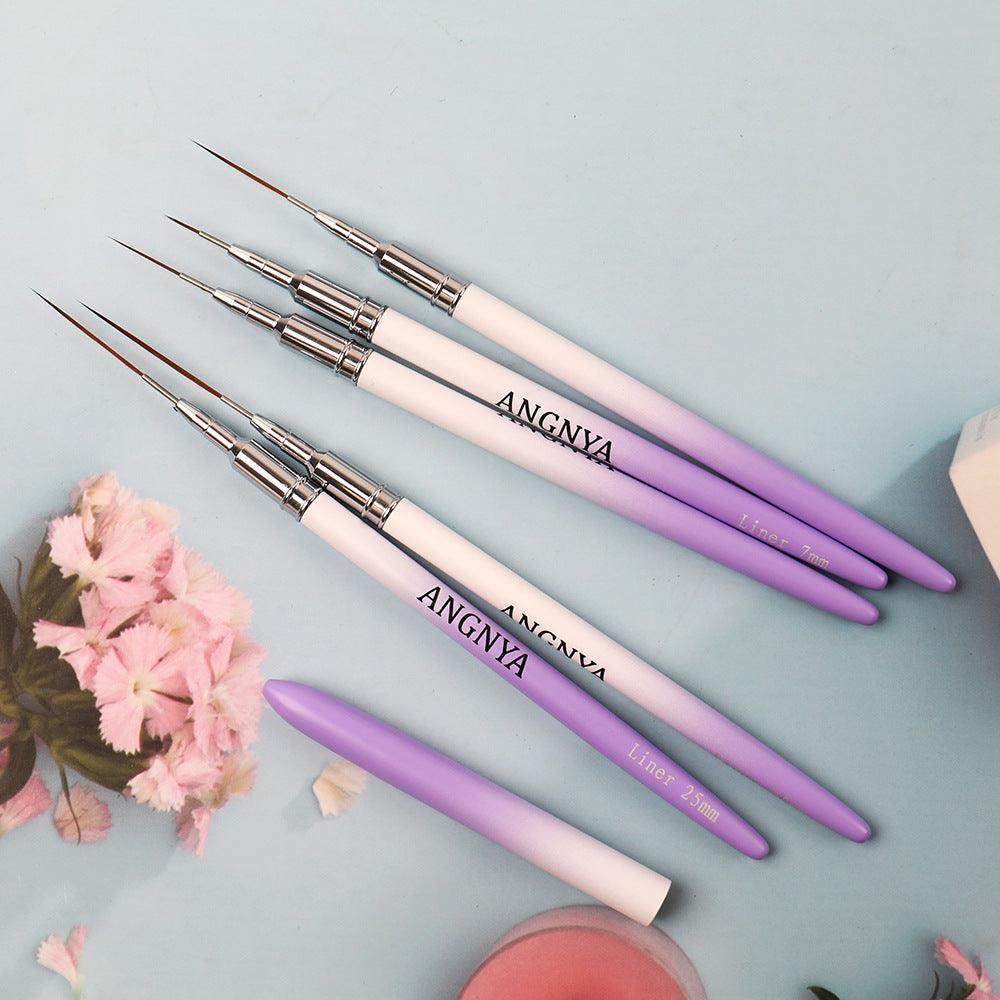 5pcs Nail Art Liner Brushes Sizes 7/15/20/25/30mm - Nail MAD