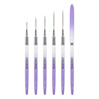 5pcs Nail Art Liner Brushes Sizes 7/15/20/25/30mm - Nail MAD