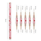 5Pcs Dual-Ended Nail Art Liner Brush Set - 10 Sizes (7mm-32mm)