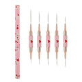 5Pcs Dual-Ended Nail Art Liner Brush Set - 10 Sizes (7mm-32mm)