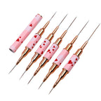 5Pcs Dual-Ended Nail Art Liner Brush Set - 10 Sizes (7mm-32mm)