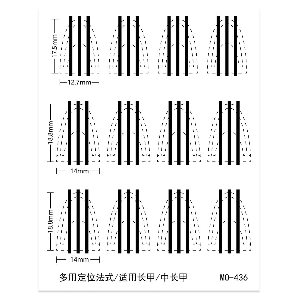 French Tips Guides Nail Vinyl Stencil Tools