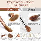 3pcs Acrylic Nail Brush Set Size 8/10/14 Acrylic Brushes for Acrylic Powder Application - Nail MAD