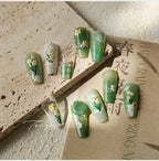 Plumeria Nail Art Stickers Lily Daffodils Flowers Adhesive Embossed Sticker Decals TS3679