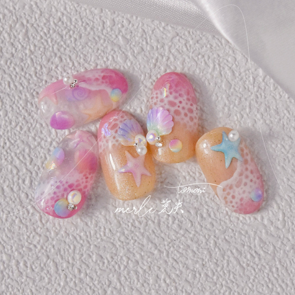 NailMAD Colorful Shell Nail Art Stickers Adhesive Sea Conch Embossed Sticker Decals MS360