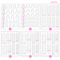 5- Pack Pro French Manicure Tip Guides | Ultra-Thin & Stretchable Stencils (No-Bleed)