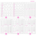 5- Pack Pro French Manicure Tip Guides | Ultra-Thin & Stretchable Stencils (No-Bleed)