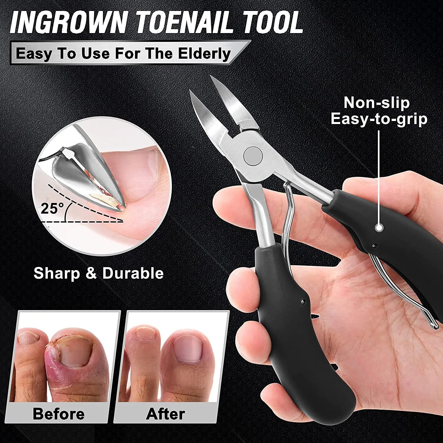 7 in 1 Toenail Clippers for Seniors – Precision Trimming for Thick & Ingrown Toenails