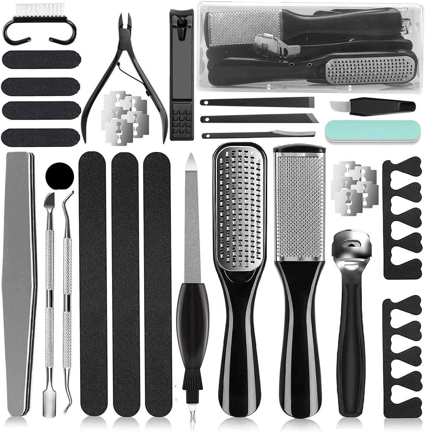 36 in 1 Pedicure Kit – Professional Foot Care Set with Rasp & Dead Skin Remover