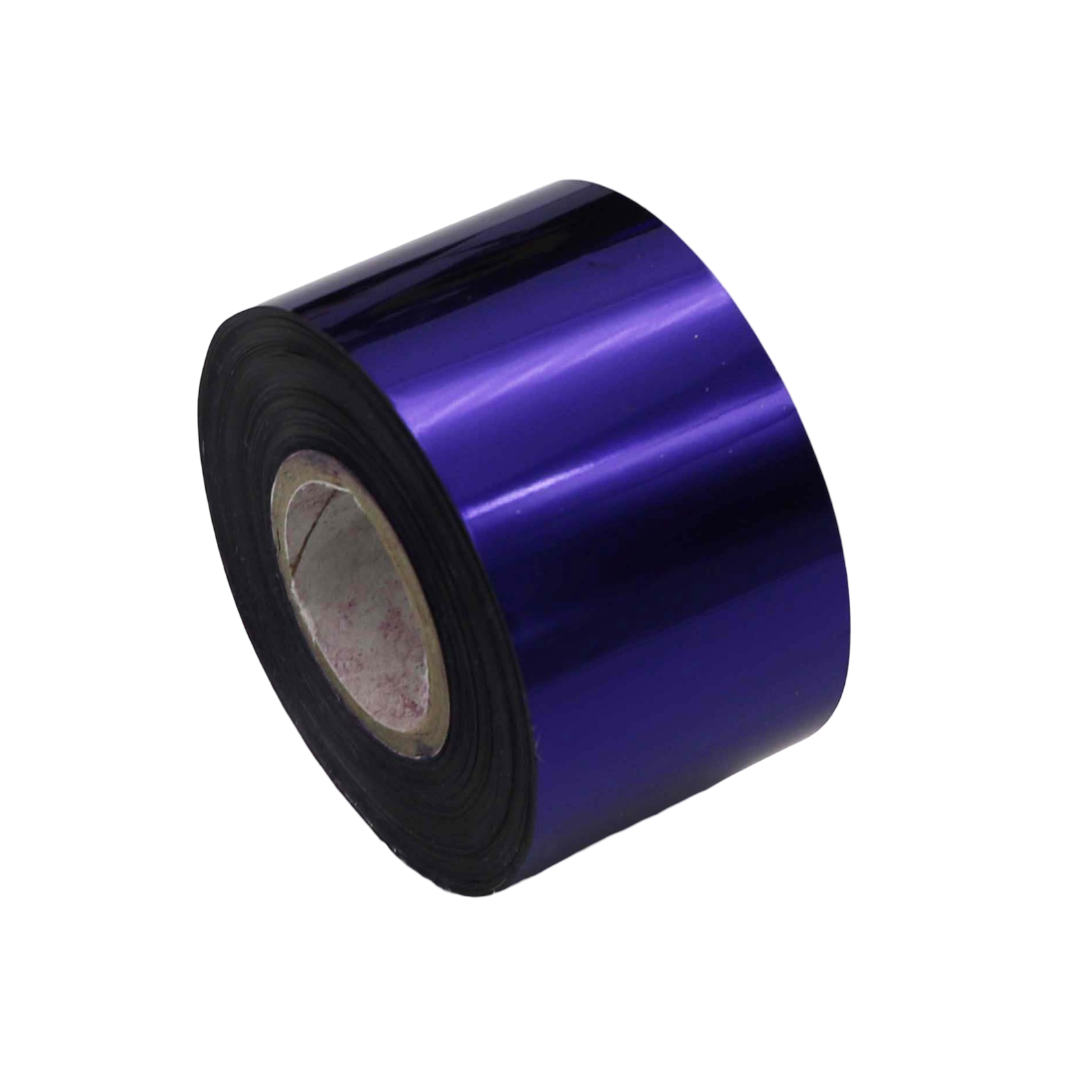 Blue Metallic Nail Foil Roll – 120m Chrome Transfer Foil for Nails