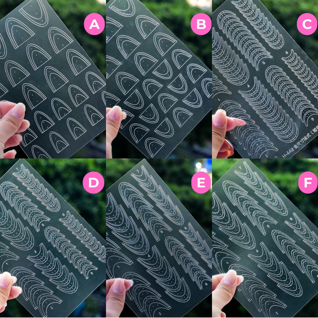 Pro French Manicure Tip Guides No bleeding Stencils