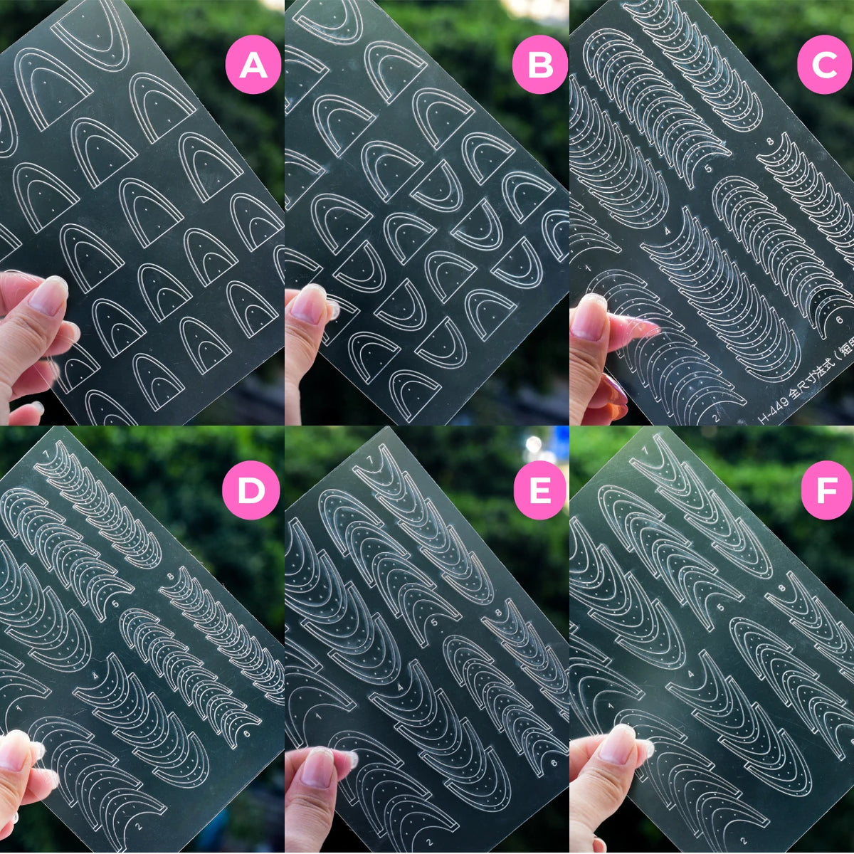 Pro French Manicure Tip Guides No bleeding Stencils
