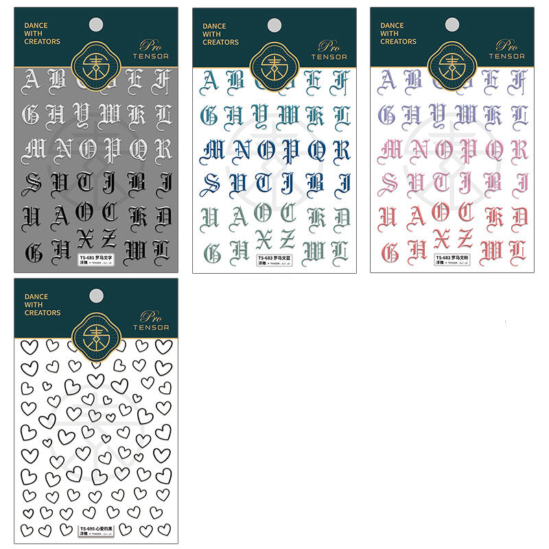 Tensor Nail Sticker Embossed Lines Face Sticker Decals - Nail MAD