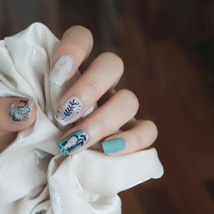 Abstract Face Lady Nail Art Stickers 3D Adhesive Sticker Decals TS419