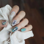 Abstract Face Lady Nail Art Stickers 3D Adhesive Sticker Decals TS419
