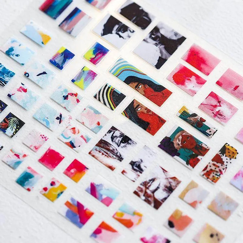 Abstract Women Nail Art Stickers Adhesive Slider Vintage Lady Sticker Decals 