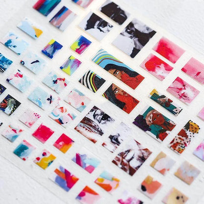 Abstract Women Nail Art Stickers Adhesive Slider Vintage Lady Sticker Decals 