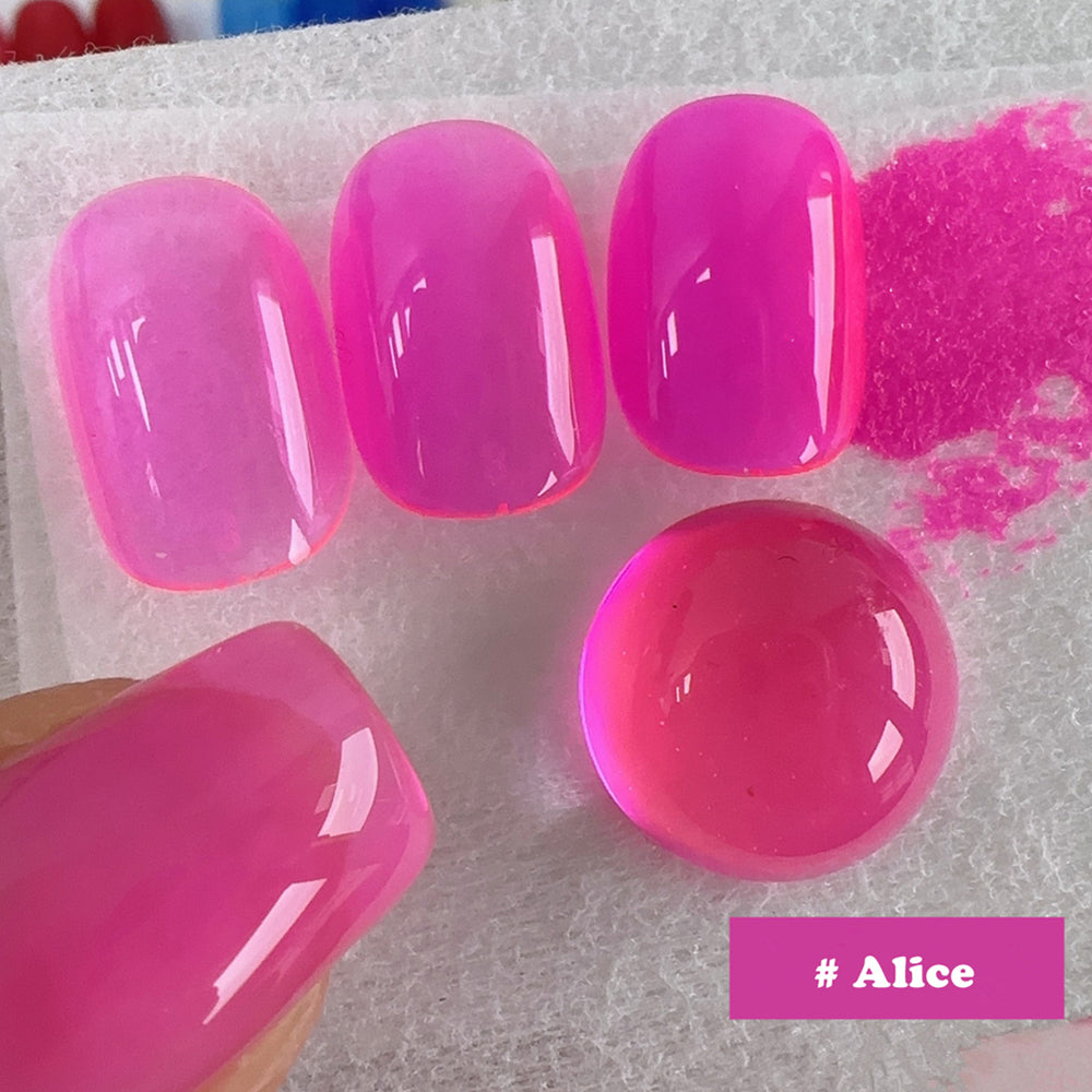 HEMA-Free Stained Glass Gel Polish - 9-Piece Rainbow Jelly Collection (12ml)