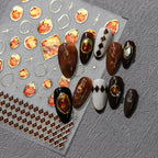 Amber Print Nail Art Stickers Tortoiseshell Amber Design Adhesive Sticker Decals M186