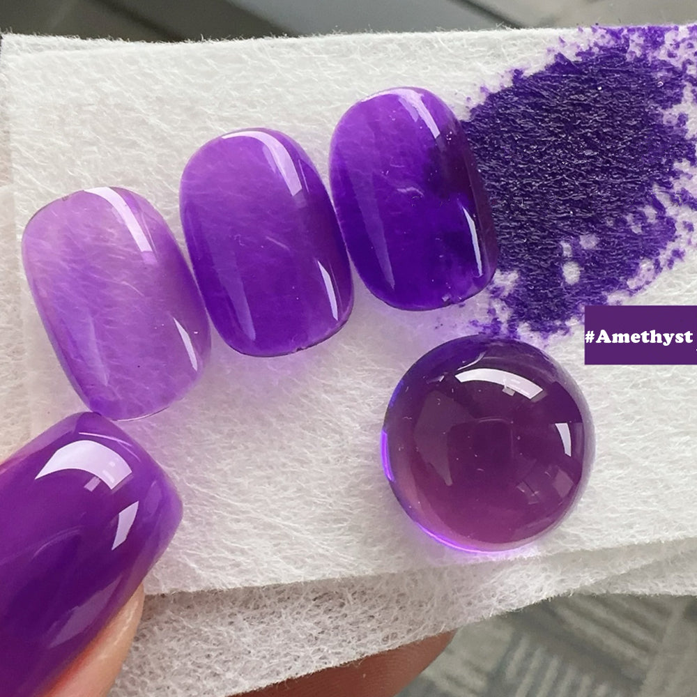 HEMA-Free Stained Glass Gel Polish - 9-Piece Rainbow Jelly Collection (12ml)