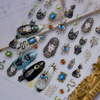 Ancient Egyptian Nail Stickers - Goddess, Cat & Evil Eye Decals 5743