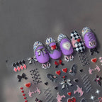 Angel Wings Nail Art Stickers Adhesive Embossed Devil Sticker Decals to3023