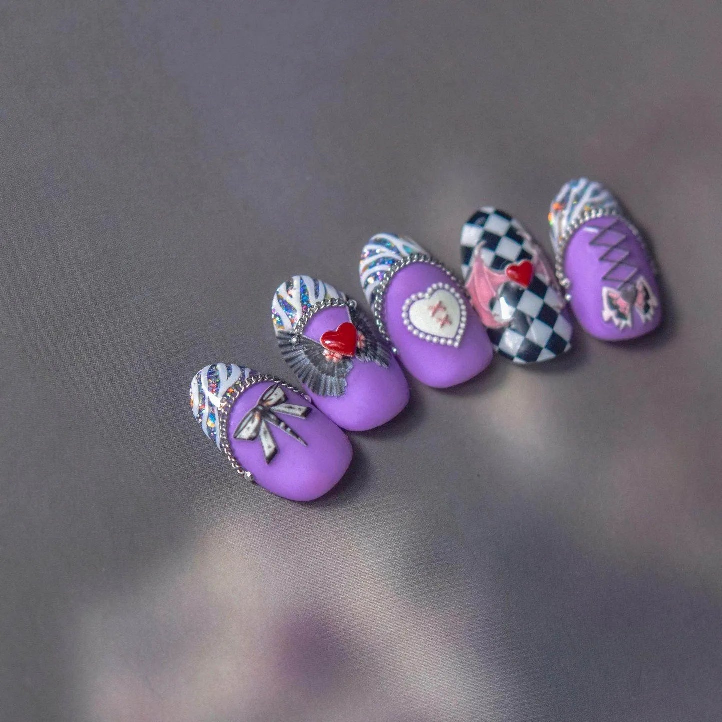 Angel Wings Nail Art Stickers Adhesive Embossed Devil Sticker Decals to3023