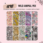 Animal Print Nail Foil Collection – 10 Leopard & Zebra Designs 189