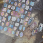 Aurora 3D Snake Print Nail Stickers 1054