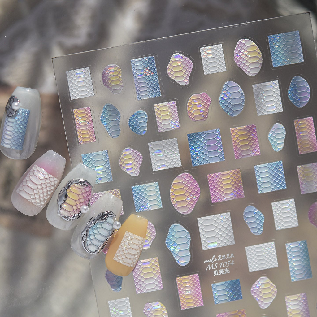 Aurora 3D Snake Print Nail Stickers 1054