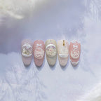 Aurora Crystal Ball Nail Art Stickers Snowball 3D Adhesive Embossed Sticker Decals to4483