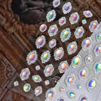 Aurora Jelly Album Nail Art Stickers Aurora Light Adhesive Embossed Sticker Decals 