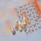 Aurora Light Butterfly Nail Art Stickers Adhesive Embossed Wings Sticker Decals