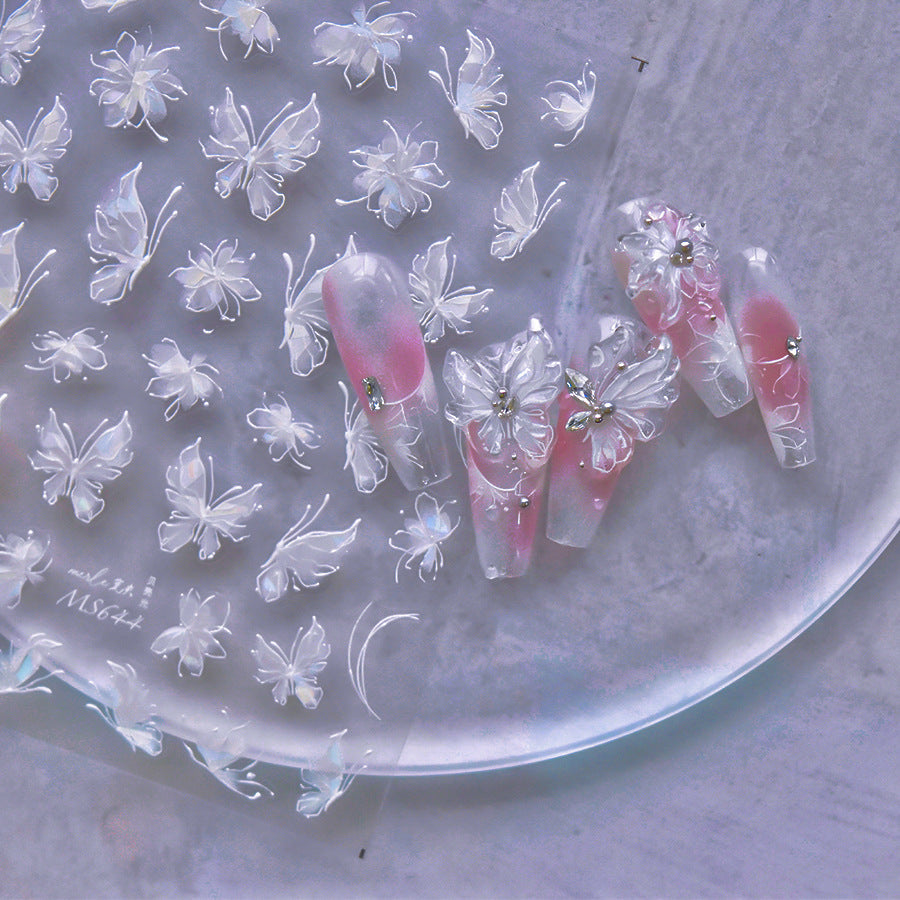 Aurora Light Butterfly Wing Nail Art Stickers 