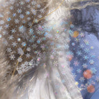 Aurora Light Snowflake Nail Art Stickers Adhesive Embossed Winter Snow Sticker Decals 