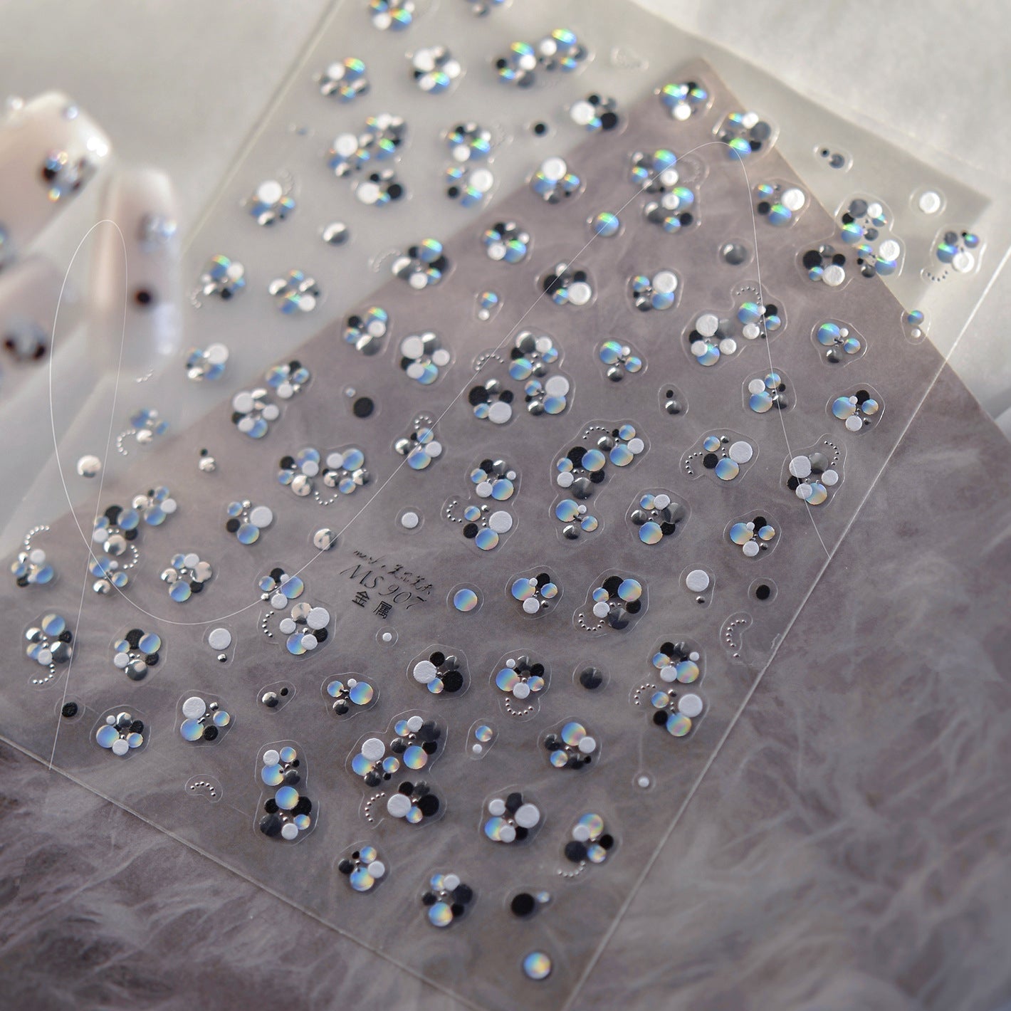 Aurora Sequin Dreamy Cloud Nail Stickers MS880