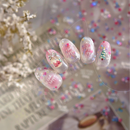Aurora Sequin Dreamy Cloud Nail Stickers MS880