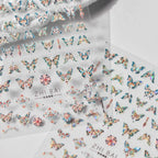 Aurora Shell Light Butterfly Nail Art Stickers Adhesive Embossed Scalewing Sticker Decals 