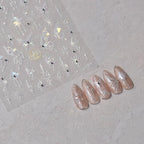 Aurora Shell Light Nail Art Stickers Adhesive Embossed Butterfly Sticker Decals to3229