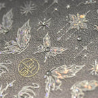 Aurora Shell Light Nail Art Stickers Adhesive Embossed Butterfly Sticker Decals to3229