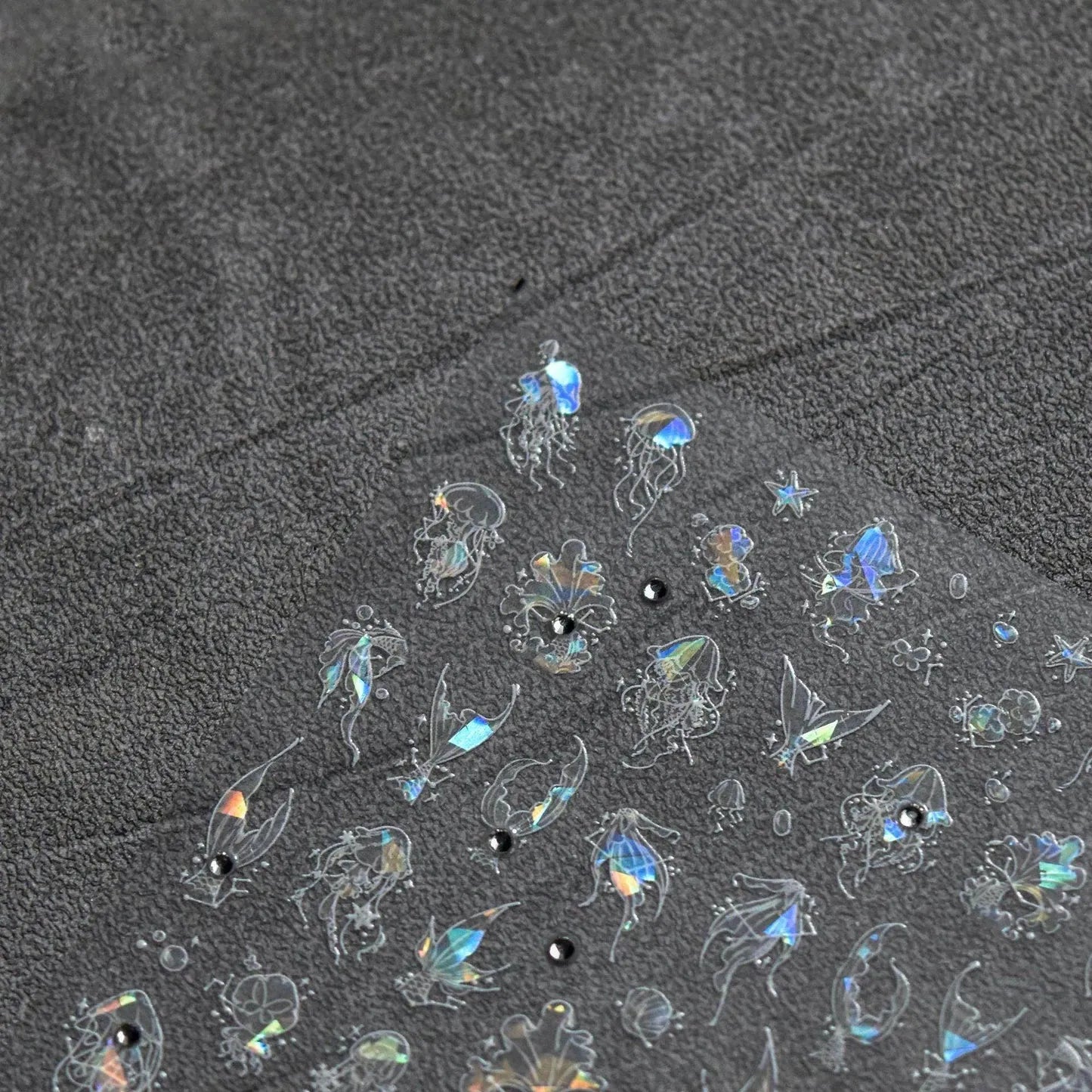 Aurora Shell Light Nail Art Stickers Sea Life Adhesive Embossed Starfish Sticker Decals to3178