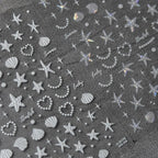 Aurora Shell Light Nail Art Stickers Sea Life Adhesive Embossed Starfish Sticker Decals to3178