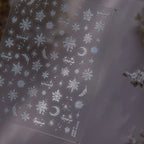 Aurora Snowflake Nail Stickers | Iridescent Winter Holiday Nail Art Decals 5257