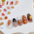 Autumn Nail Art Stickers Adhesive Slider Fall Maple Leaf Sticker Decals KX293